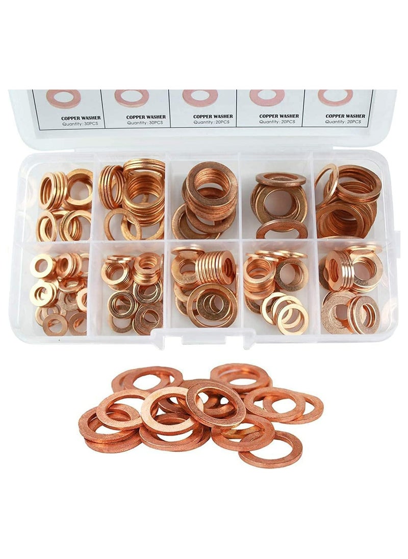 Oasisgalore Crush Washer, Copper Washers Assortment Set Suitable for All Types of Engines  - Image 3