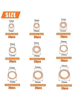 Oasisgalore Crush Washer, Copper Washers Assortment Set Suitable for All Types of Engines  - Image 4