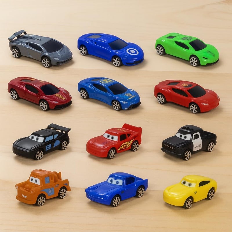 Fitto 12 PCS Mini Cars Toy Set - Colorful Die-Cast Vehicles for Kids - Image 2