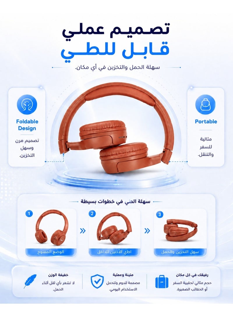 سبون سماعة رأس لاسلكية تعمل بتقنية البلوتوث فوق الأذن مزودة بميكروفون - Image 2