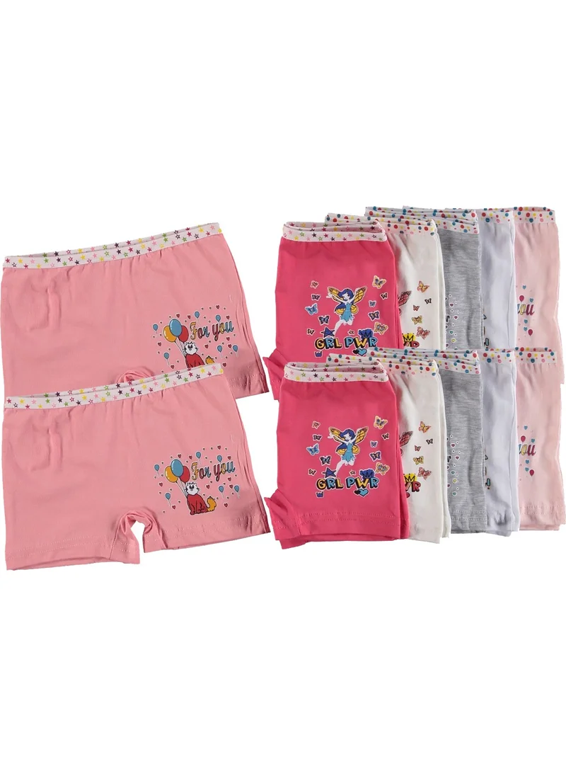 Katmirra Dondeza 12 Pcs Eco Pack Printed Girl's Boxer