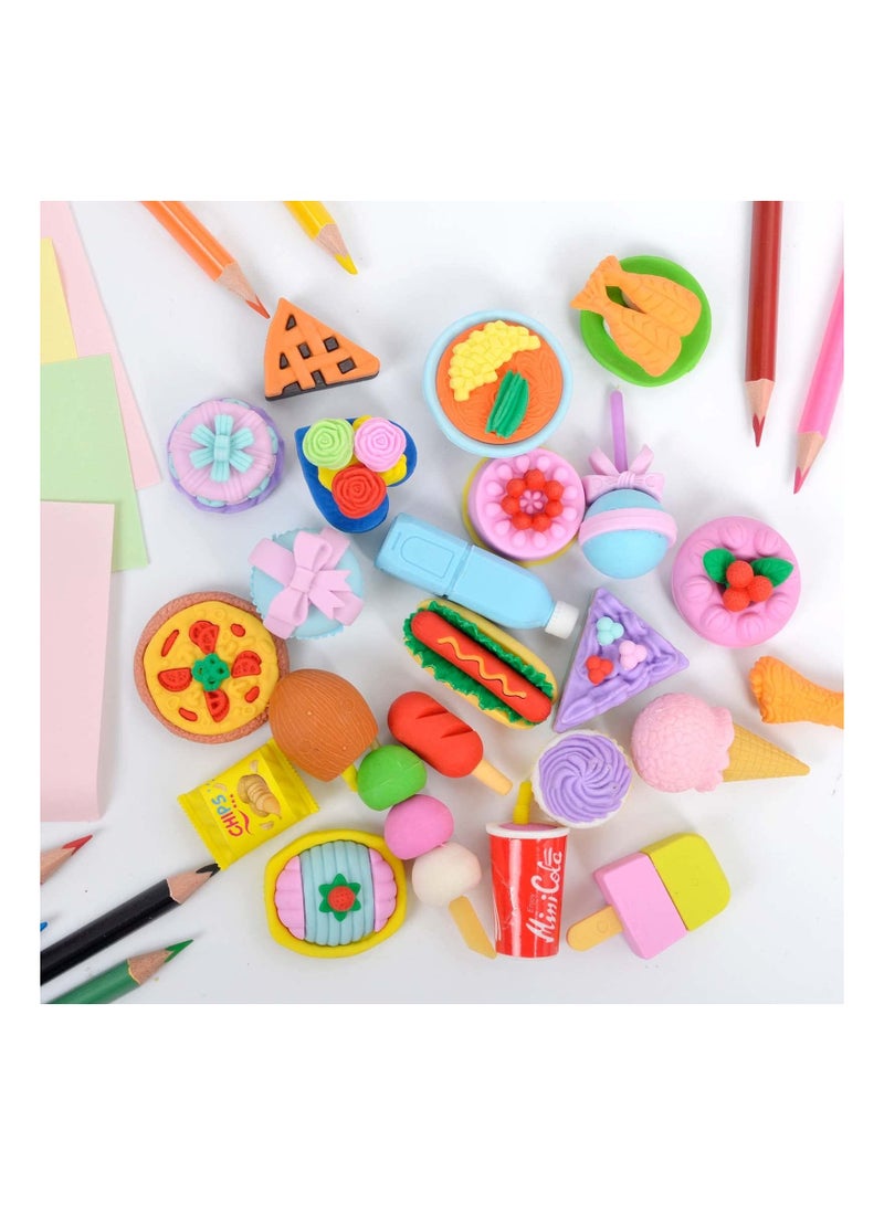 XiuWoo Erasers for Kids, Novelty Cute Pencil Mini Puzzle Rubber Boys, Girls, Students, Party Favors, Birthday Gift, Homework School Prize Rewards, Candy - Image 3