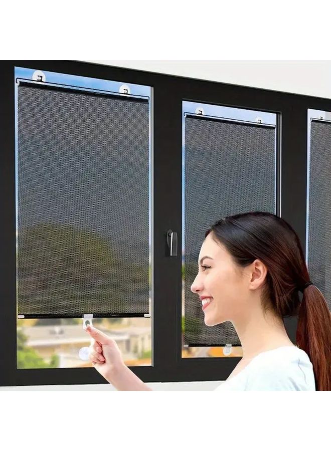 Blackout Roller Blinds 22 83 Inch By 49 21 Inch No Drill Easy Install UV Heat Resistant Sunshades - Image 3