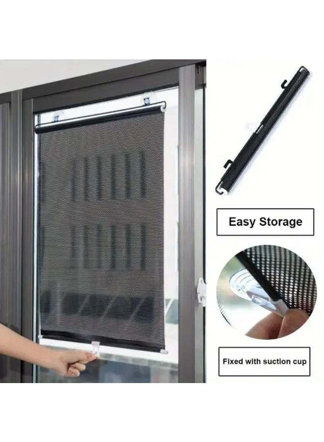 Blackout Roller Blinds 22 83 Inch By 49 21 Inch No Drill Easy Install UV Heat Resistant Sunshades - Image 2