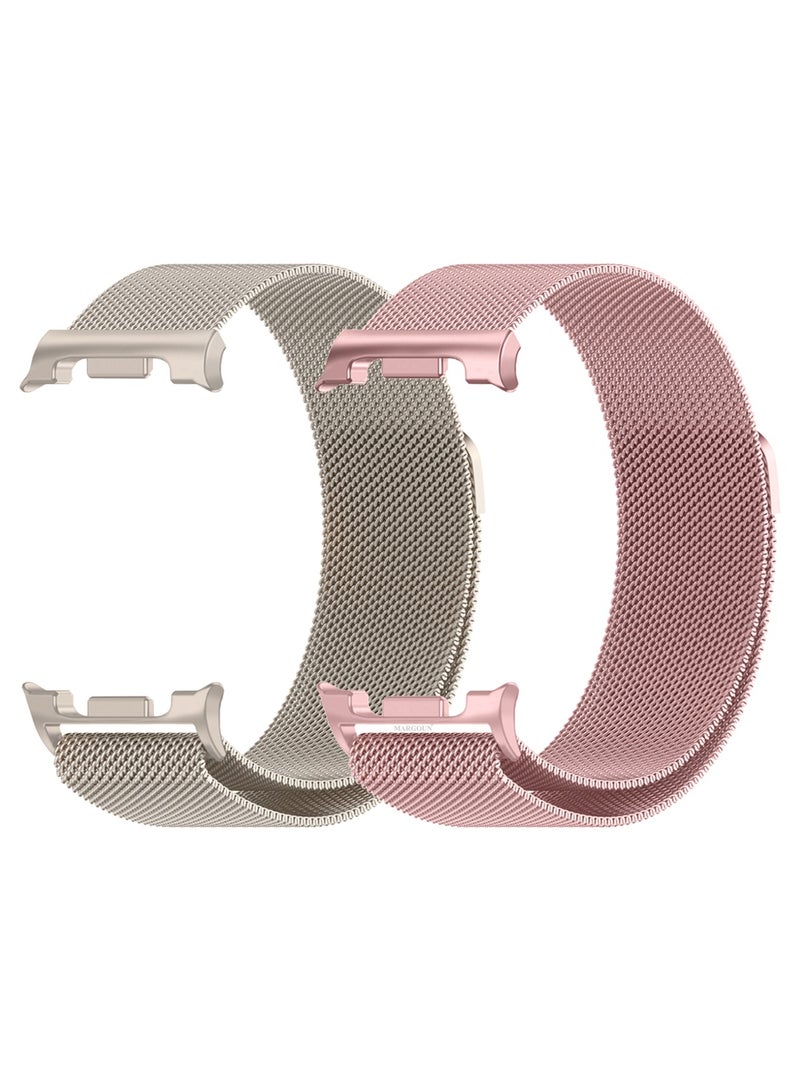 CATANES 2Packs Milanese Metal Band for Samsung Galaxy Watch 8 Band 40mm 44mm/8 Classic 46mm, Mesh Magnetic Stainless Steel Loop Strap - Image 1