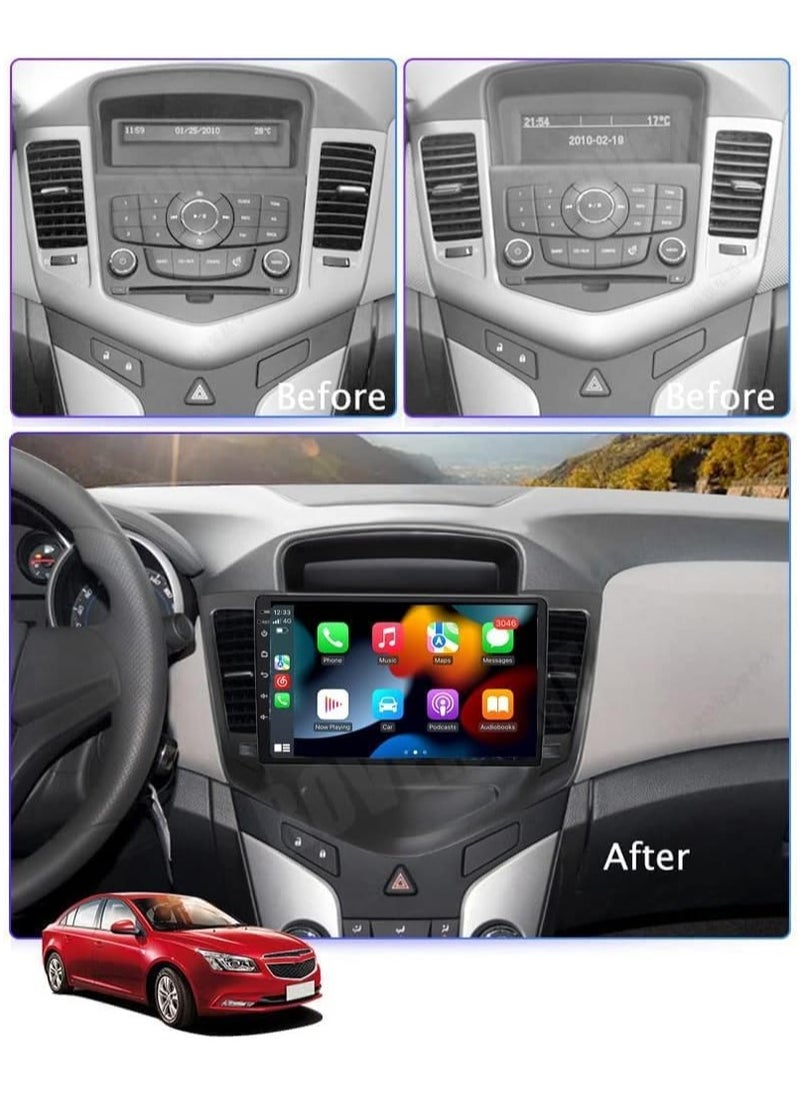 SHEZA STAR - Android Screen For Chevrolet Cruze 2009 To 2015 4GB RAM 64GB Memory Support Apple Carplay Android Auto Full HD Touch Screen 9 Inch built In Bluetooth USB Radio WiFi Play Store Backup Camera included - Image 1