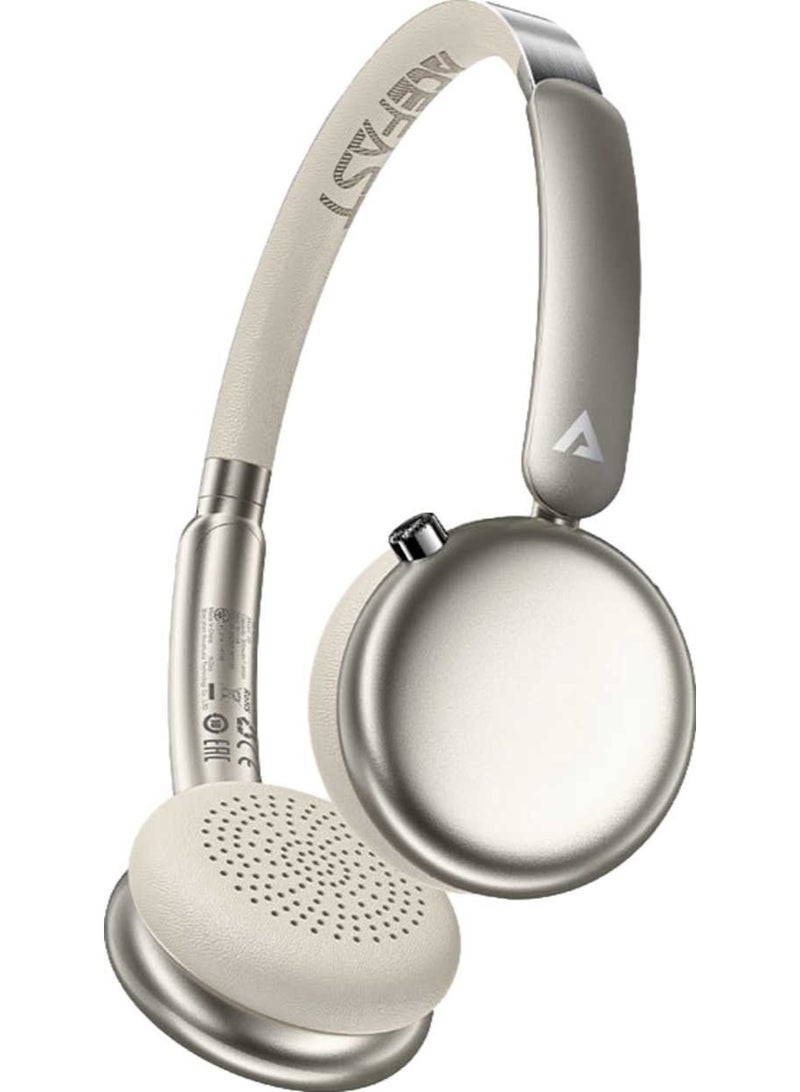 ACEFAST Wireless Over Ear Headphones H8, 60 hours Play Time, Stainless steel adjustable headband, HD microphone, 40mm, HiFi level - Gold - Image 1