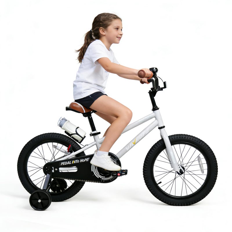 WinHope Kids Bike for Ages 2-9 Boys Girls, 12-18 Inch Beginner Learning Bicycle with Training Wheels, Adjustable Seat and Water Bottle for Children Toddlers, Easy to Ride, Multiple Colors - Image 1