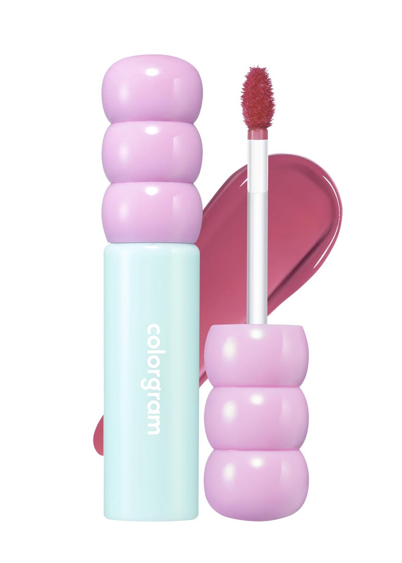 COLORGRAM Fruity Glass Tint 09 Heartful Mulberry | Korean Long Lasting & Waterproof Lip Stain | Highly Pigmented Daily Mauve Plum Shade with Glowing effect, Buildable & Blendable 0.11 Oz. - Image 1