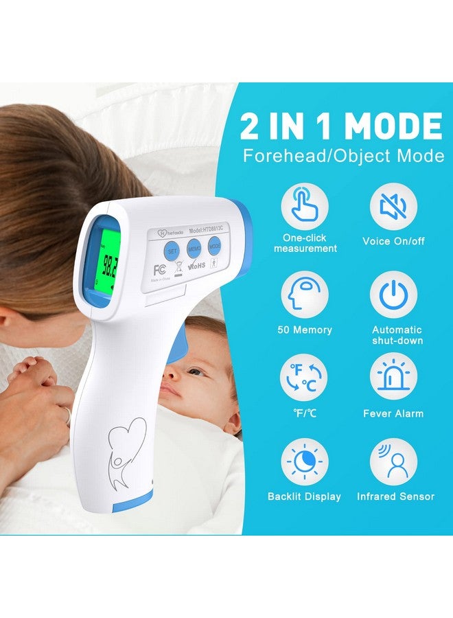 هيتايدا ميزان حرارة رقمي للبالغين والأطفال، ميزان حرارة للجبين بدون لمس للأطفال، ميزان حرارة بالأشعة تحت الحمراء 2 في 1 مع إنذار الحمى وقراءات دقيقة فورية - Image 5