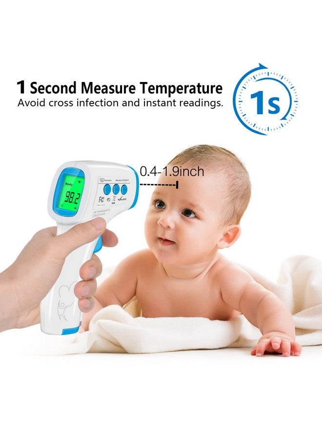 هيتايدا ميزان حرارة رقمي للبالغين والأطفال، ميزان حرارة للجبين بدون لمس للأطفال، ميزان حرارة بالأشعة تحت الحمراء 2 في 1 مع إنذار الحمى وقراءات دقيقة فورية - Image 2