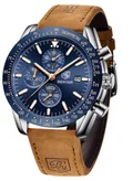 BENYAR BY BENYAR Men's Chronograph Watch 30 m Waterproof Luminous Classic Fashion Watches Large Dial Date Analogue Quartz Watch Elegant Gift for Men BY5140