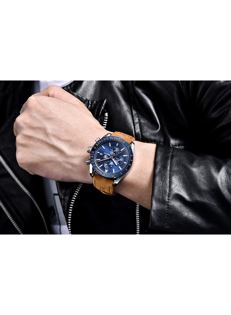 BENYAR BY BENYAR Men's Chronograph Watch 30 m Waterproof Luminous Classic Fashion Watches Large Dial Date Analogue Quartz Watch Elegant Gift for Men BY5140 - Image 3
