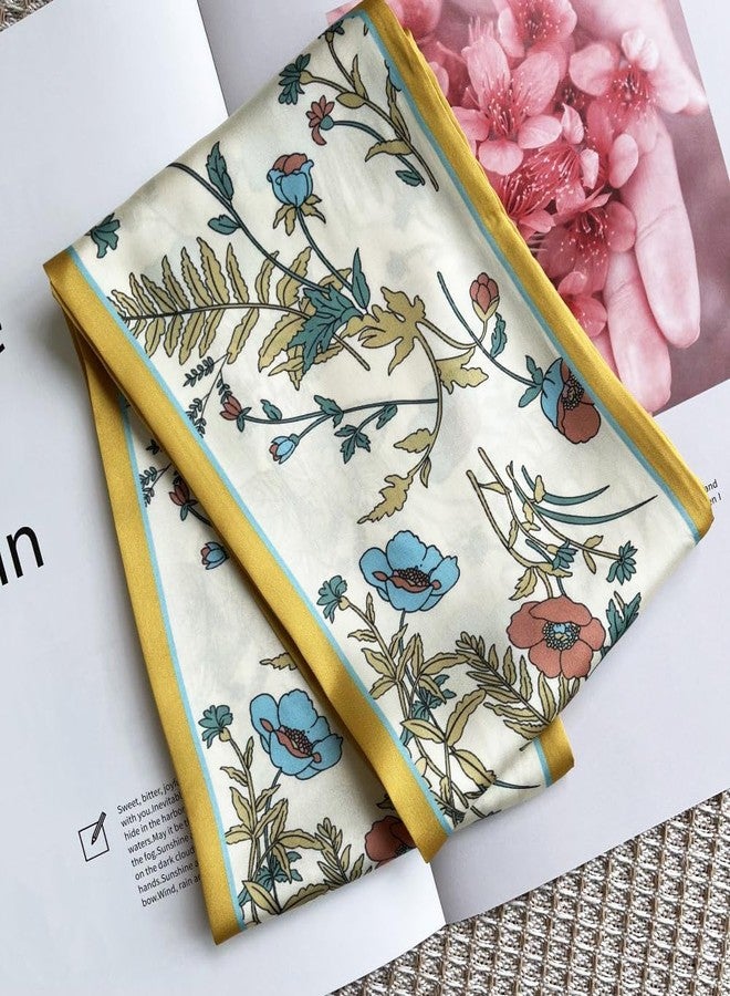 FONYVE Silk Head Scarf for Hair Fashion Headwrap for Women Lightweight Neck Tie - Image 2