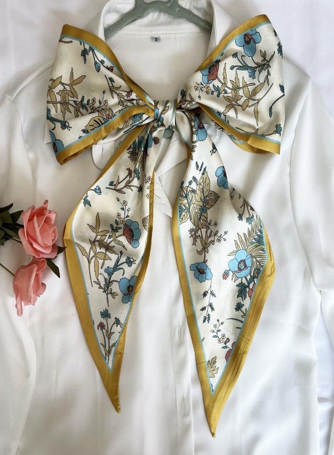 FONYVE Silk Head Scarf for Hair Fashion Headwrap for Women Lightweight Neck Tie - Image 3