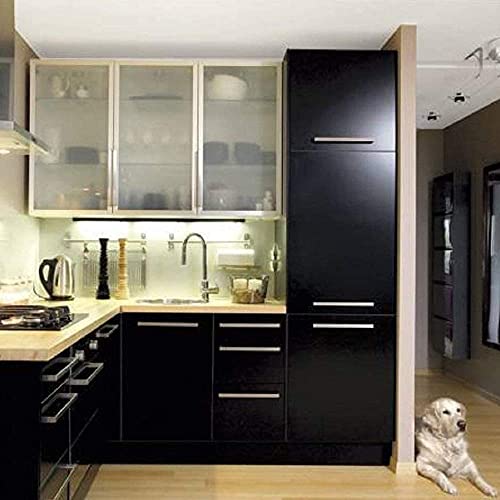WALLTON - Black Gloss Peel and Stick Self-Adhesive Removable Thicken Waterproof for Kitchen Countertop Cabinet Wardrobe - 16''x''48 Inches - Image 5