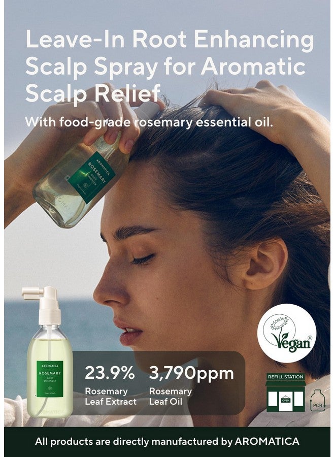 AROMATICA Rosemary Root Enhancer (2 Pack) 3.38oz/100ml - Dry Scalp Treatment with Rosemary Oil For Hair Growth - Free from Sulfate, Silicone, and Paraben - Image 2