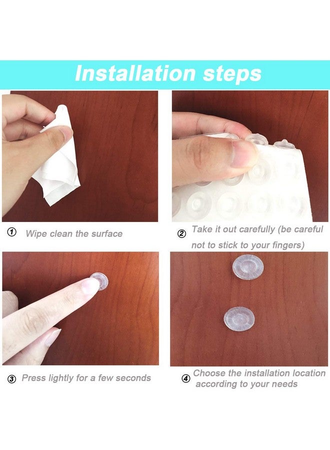 ACKLLR 300 Pcs Combo Pack Clear Adhesive Bumper Pads, 3 Sizes Round Self Adhesive Sound Dampening Transparent Rubber Feet Pads for Cabinet Doors Drawers Glass Tops Picture Frames Cutting Boards  - Image 5