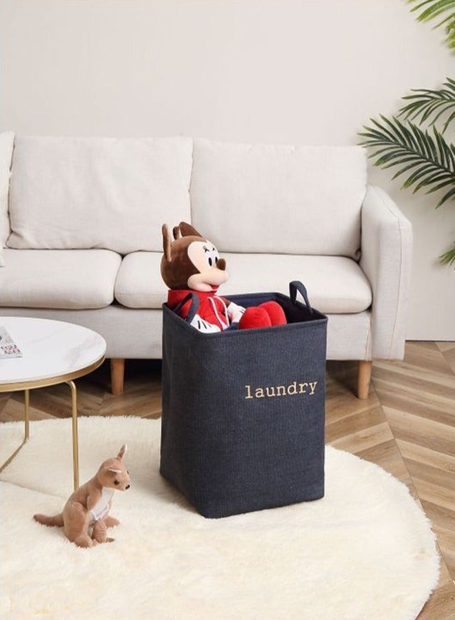 Loquat Tall Foldable Laundry Bag Handles Waterproof Portable Washing Bin Folding Clothes Bag Collapsible Fabric Laundry Hamper - Image 3