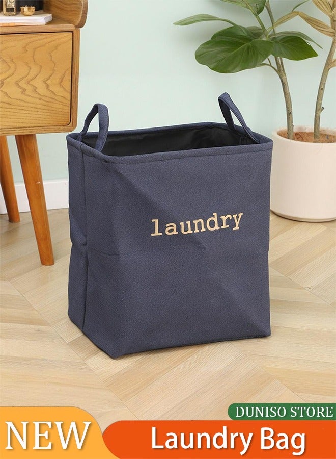 Loquat Tall Foldable Laundry Bag Handles Waterproof Portable Washing Bin Folding Clothes Bag Collapsible Fabric Laundry Hamper - Image 1