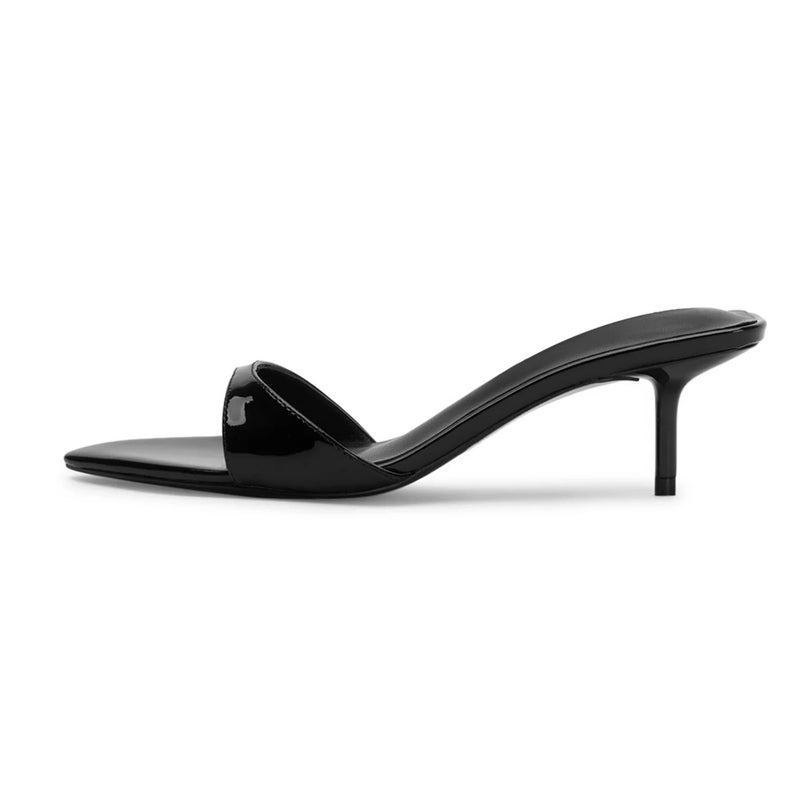 Mattiventon Black Kitten Heels Slip On Pointed Toe Slingback Heels Mules Sandals Summer Fashion Party Wedding Prom Dress Shoes - Image 1
