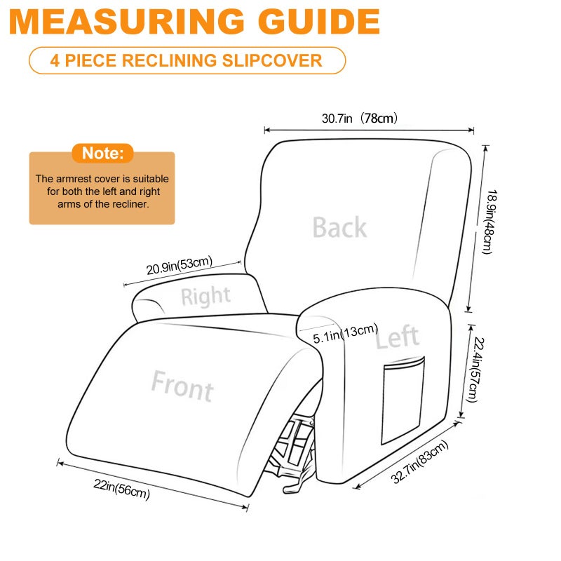 Master Pink 4 Pieces Recliner Chair Covers, Geometric Jacquard Plush Recliner Slipcovers, Couch Sofa Covers, Soft Fuzzy Fluffy Anti-Slip Furniture Protector for Kids Cats Dogs Elastic Bottom (Grey,1 Seat) - Image 2