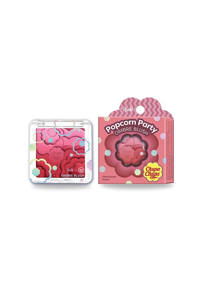 Rude Chupa Chups Popcorn Party Ombre Blush - Berry Blast 