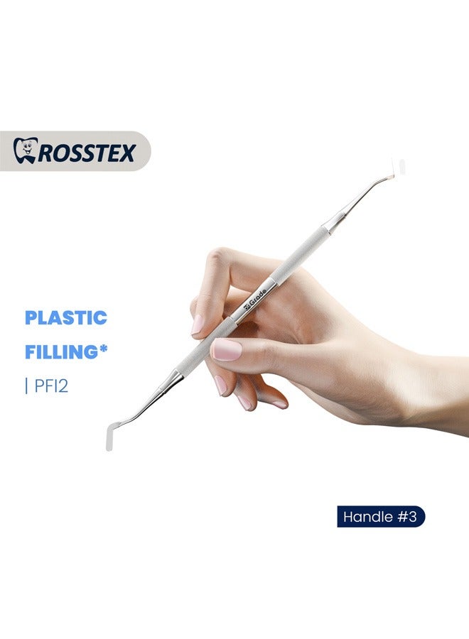 أداة طب الأسنان حشو بلاستيكي بحجم 2.5 مم الشكل 2 مع مقبض رقم 3
