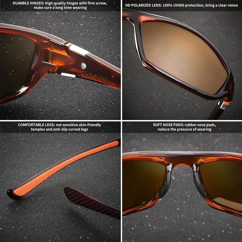 FEISEDY Space saving design picks Polarized Sports Sunglasses For Men Women Night Driving Cycling Fishing Glasses B2674 Compact design - Image 5
