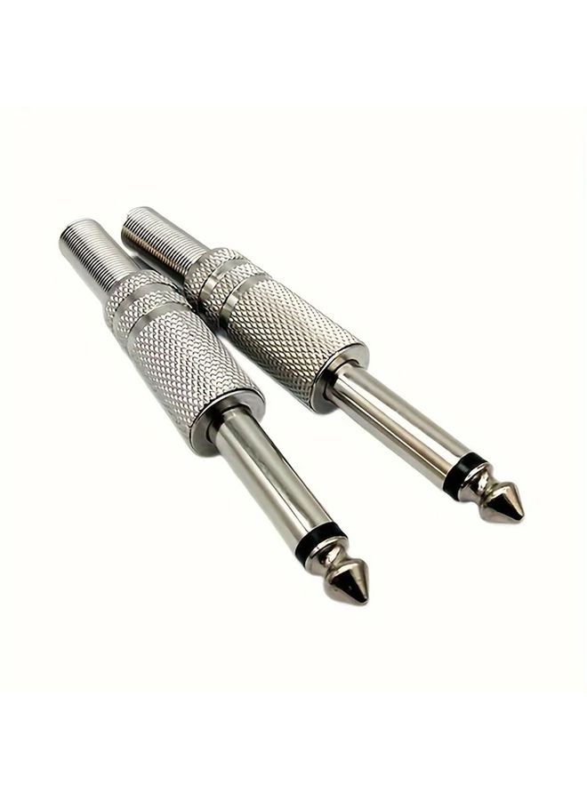 6.5mm Audio Cable Connector 2pcs for Electric Guitar Microphone Electronic Organ Mixer Welding Plug - Image 1