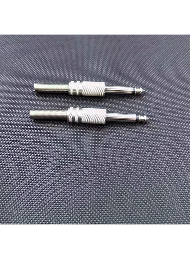 6.5mm Audio Cable Connector 2pcs for Electric Guitar Microphone Electronic Organ Mixer Welding Plug - Image 3
