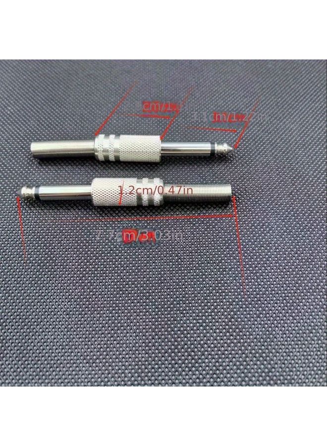 6.5mm Audio Cable Connector 2pcs for Electric Guitar Microphone Electronic Organ Mixer Welding Plug - Image 2