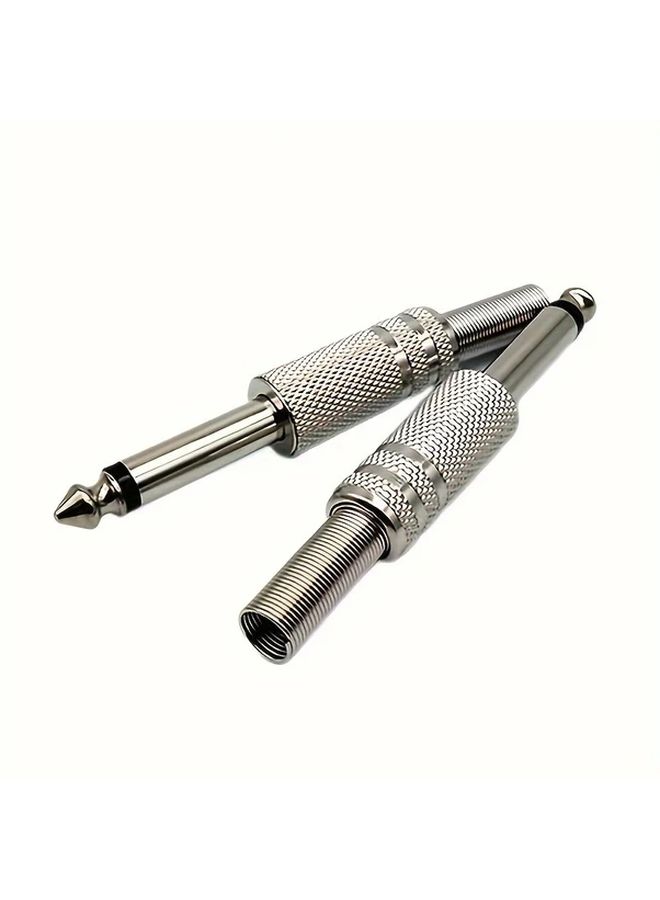 6.5mm Audio Cable Connector 2pcs for Electric Guitar Microphone Electronic Organ Mixer Welding Plug - Image 5