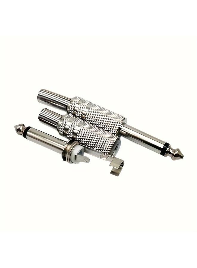 6.5mm Audio Cable Connector 2pcs for Electric Guitar Microphone Electronic Organ Mixer Welding Plug - Image 4