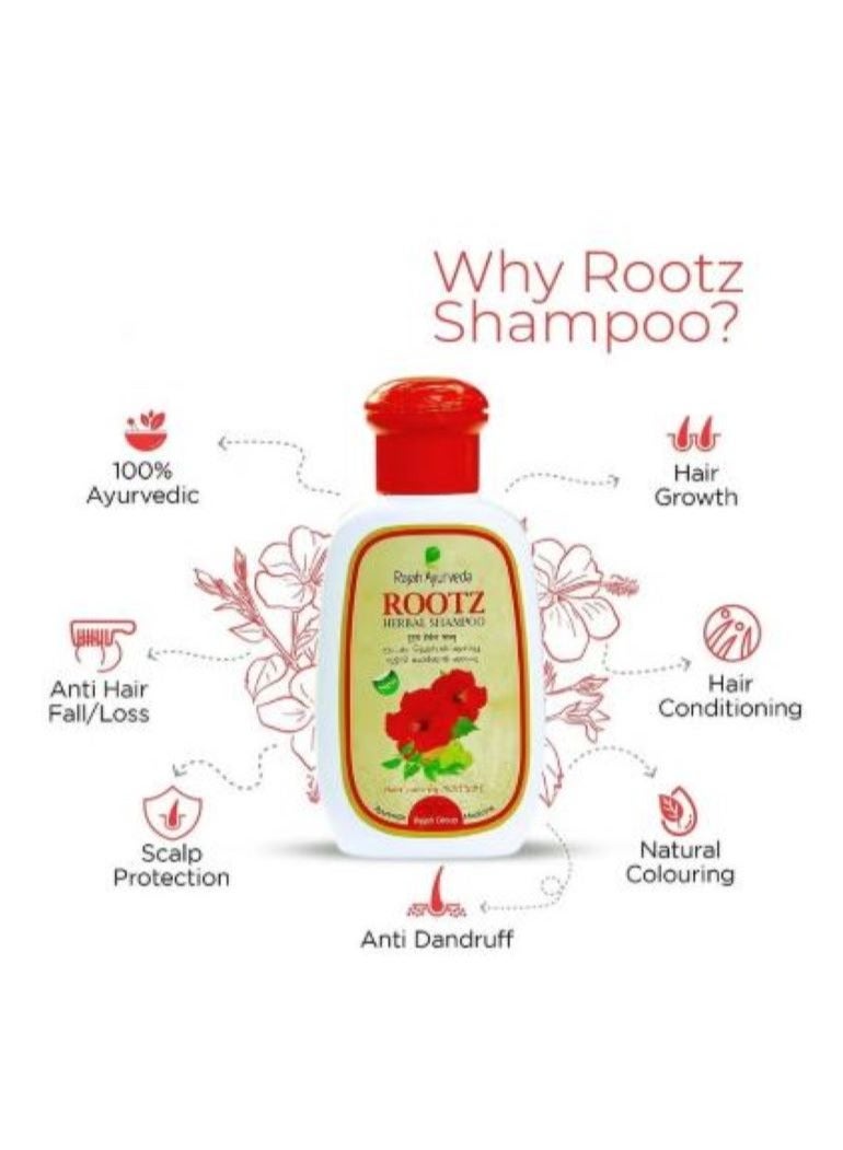 Rajah Ayurveda Rootz Herbal Shampoo 100ml  - Image 2