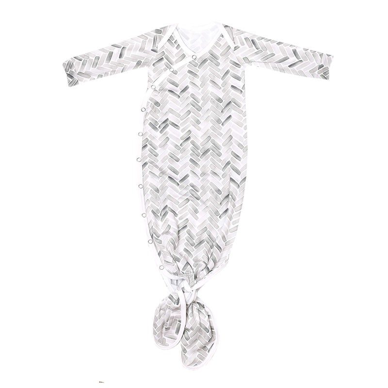 Copper Pearl Copper Pearl Baby Gown Knotted Newborn Sleepers for Baby Boy and Girl Soft Stretchy Long Sleeve Infant Gowns with Bottom Tie and Hand Mittens Perfect Hospital Coming Home Outfit Wild 