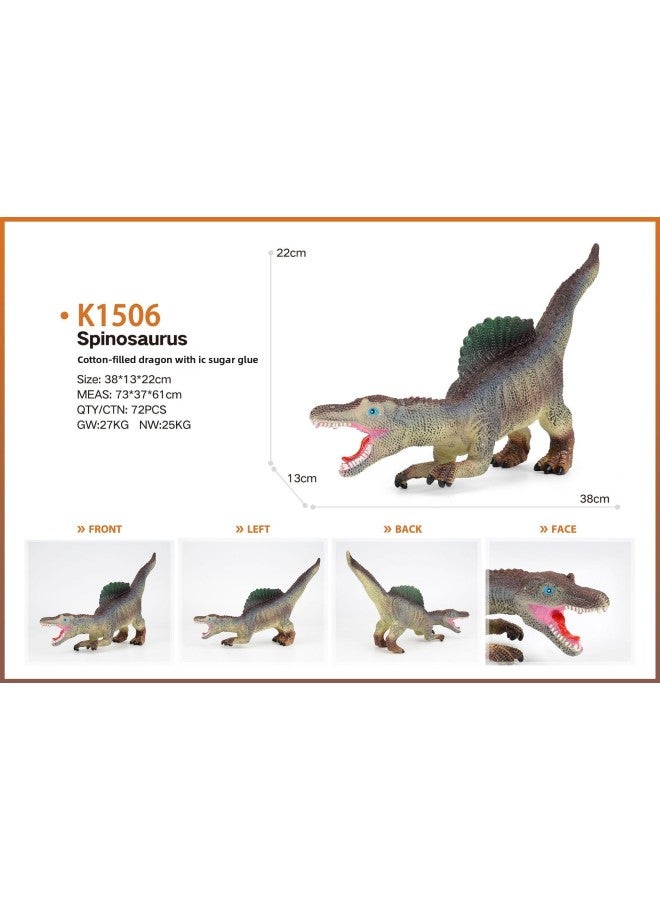 Simulation Sound Soft Dinosaur Toy Children Tyrannosaurus Rex Model Gift Toy Dinosaur 38cm-Color:Spinosaurus K15 - Image 1
