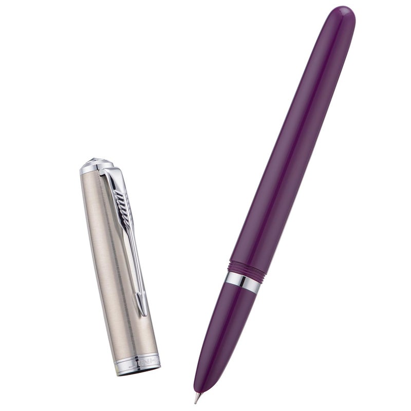 Lanxivi 3 Jinhao 86 Fountain Pen Set (Orange, Purple and White Resin) Extra Fine Nib with Refillable Ink Converter - Image 3
