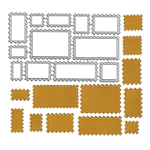 NVZBL Postage Stamp Frame Cutting Dies,Wave Edge Frame Die Cuts Metal Embossing Stencils Template Mould for Card Scrapbooking and DIY Craft Album Paper Card Decor - Image 5