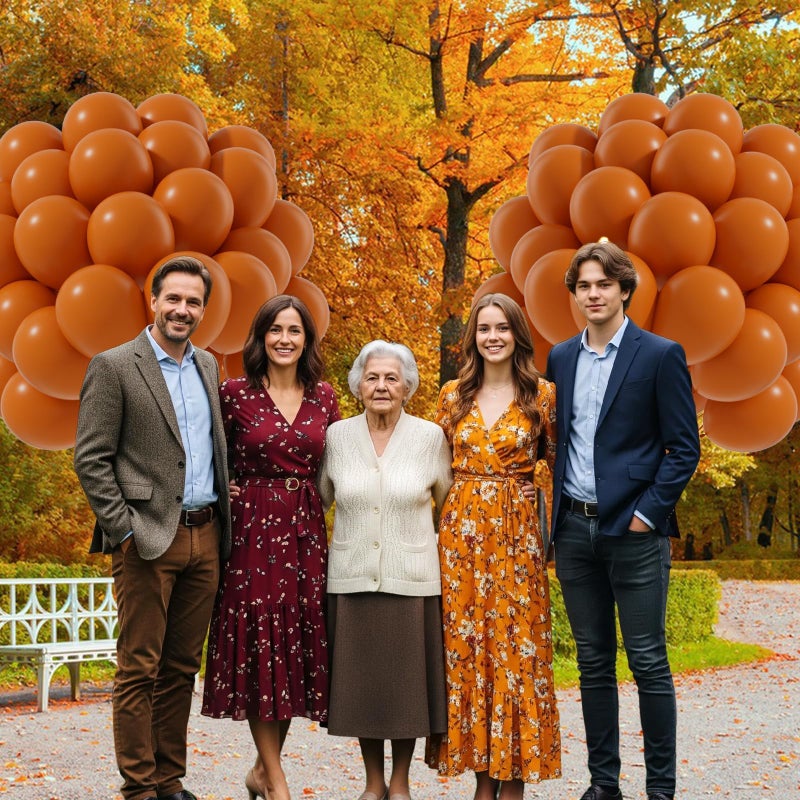 awenztech Burnt Orange Balloons 12inch, Burnt Orange Latex Balloons 50pcs Party Balloon for Fall Themed Bridal Baby Shower Wedding Graduation Birthday Party Decorations - Image 5