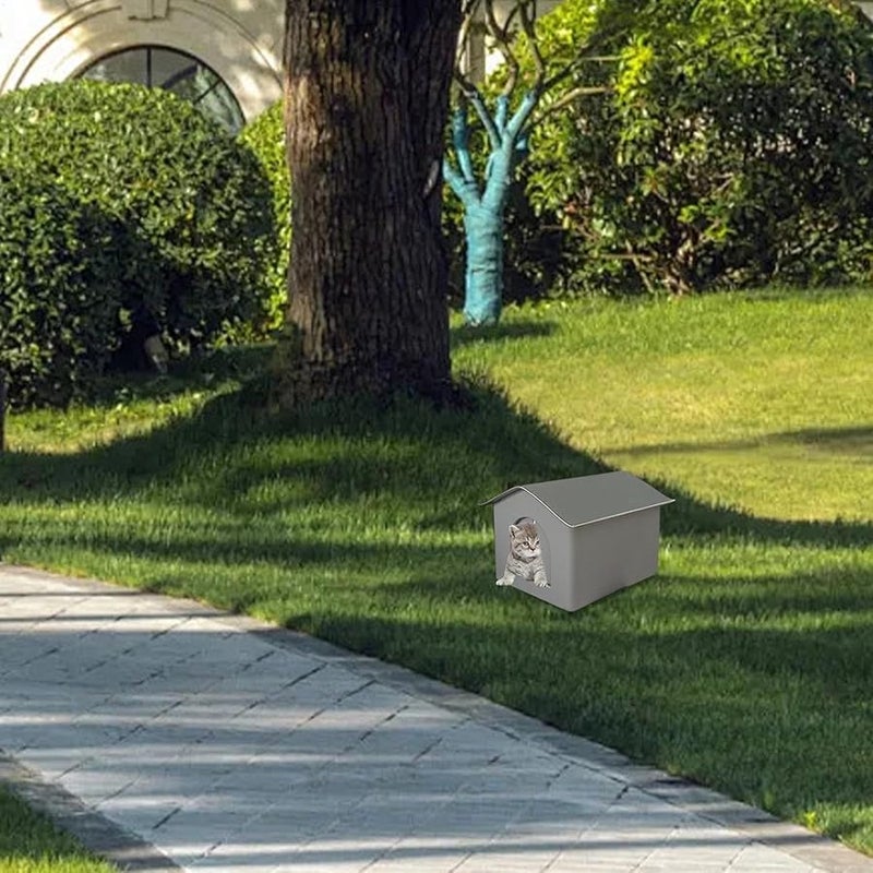 Foldable Outdoor Cat House Waterproof Pet Cave Warm Bed For Feral Cat Puppy Size S - Image 4