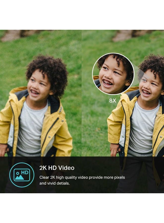 Kasa Smart كاميرا أمان خارجية سلكية Kasa بدقة 4MP 2K، IP65، مستشعر ستارلايت ورؤية ليلية حتى 98 قدم، صوت ثنائي الاتجاه مع صفارة إنذار، تخزين سحابي/بطاقة SD، متوافقة مع أليكسا ومساعد جوجل (KC420WS)، 1 قطعة (عبوة من 1) - Image 3