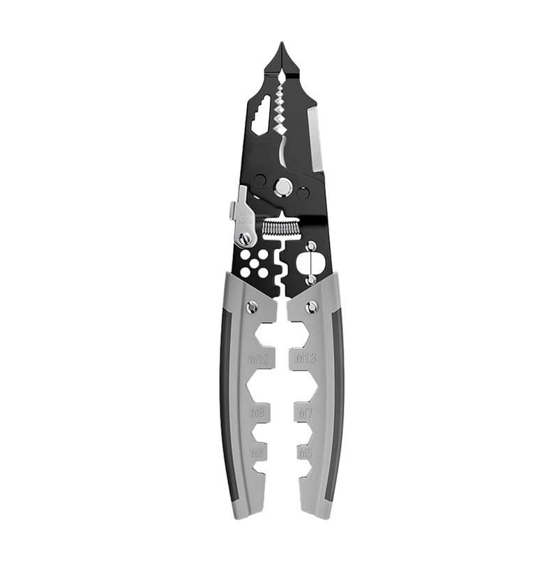 COZIESS 28in1 Professional MultiPurpose Wire Stripper Electric Cable Cutting and Crimping Pliers with Metal Locking Buckle - Image 1
