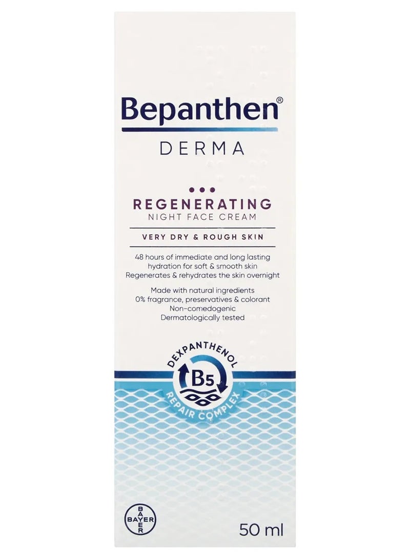 Bepanthen Derma Regenerative Night Face Cream, 50 Ml Pump Bottle - Image 2