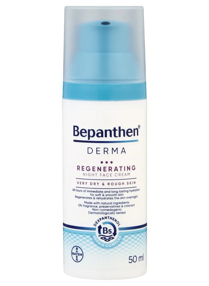 Bepanthen Derma Regenerative Night Face Cream, 50 Ml Pump Bottle - Image 3