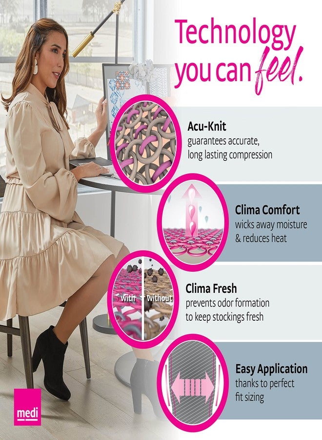 mediven sheer & soft for Women, 20-30 mmHg Panty Open Toe Compression Stockings, Natural, IV-Standard - Image 3