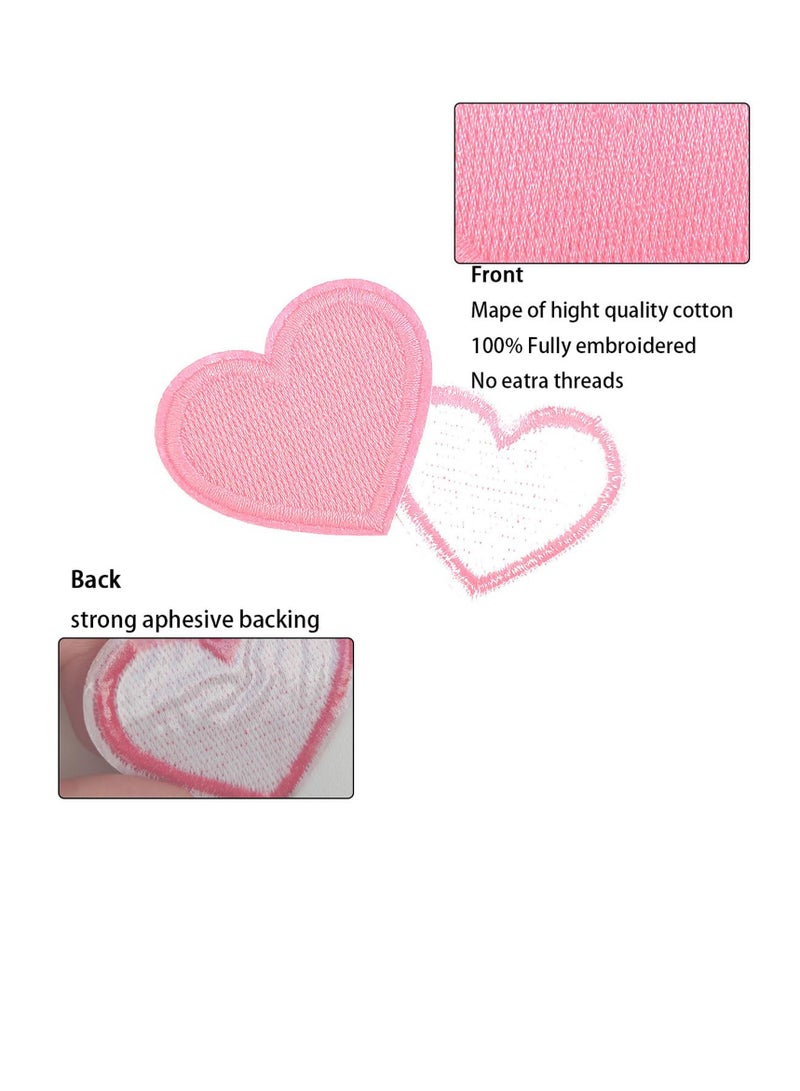Heart Iron-on Patches, 16 Pieces, 4 Sizes, Embroidered Applique for Clothing and Accessories Jackets Jeans Hats Backpacks - Image 4