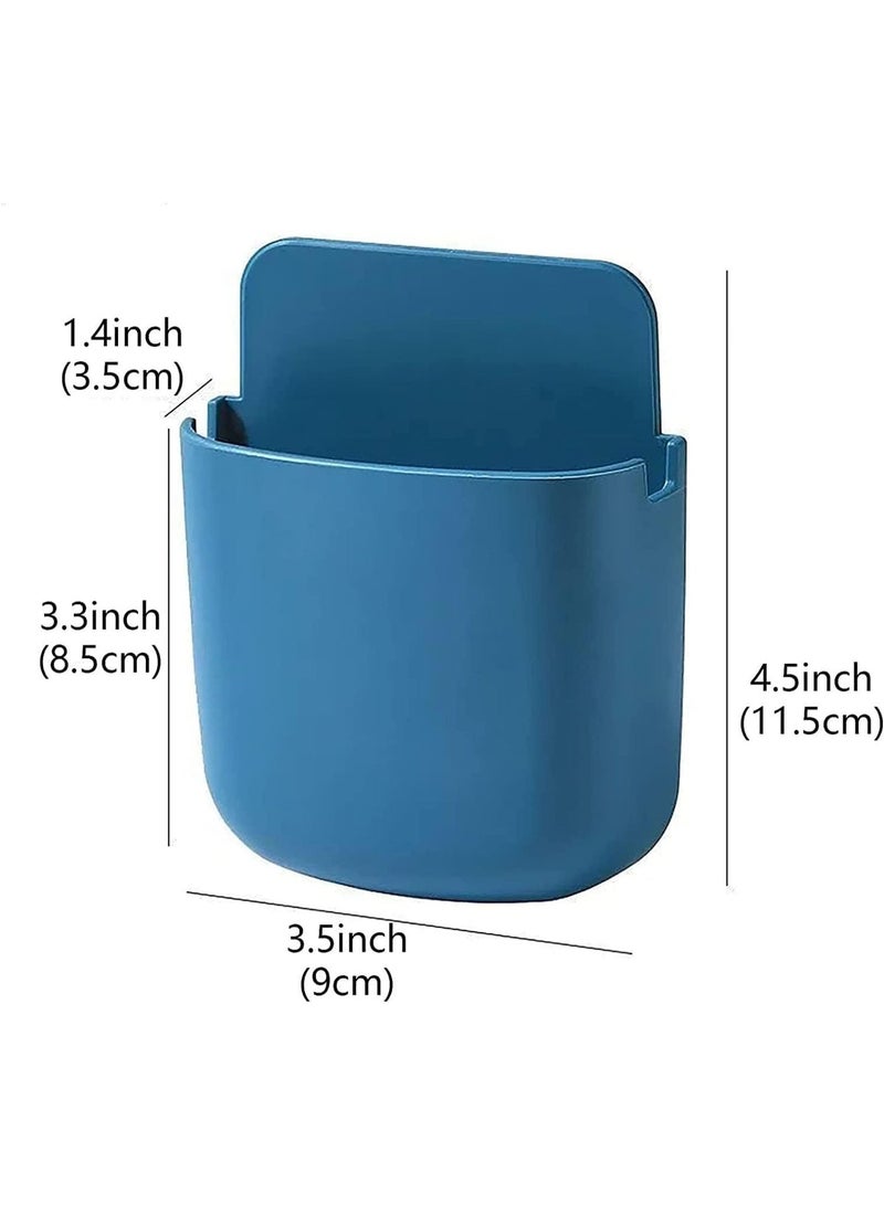 6 Pcs Wall Mounted Remote Control Holders, Self-Adhesive Organizer Box with Charging Hole, No Drill Storage Cubicle for Phone, Remote, Office Supplies, Toothbrush, Home Bedside Wall Decor - Image 2