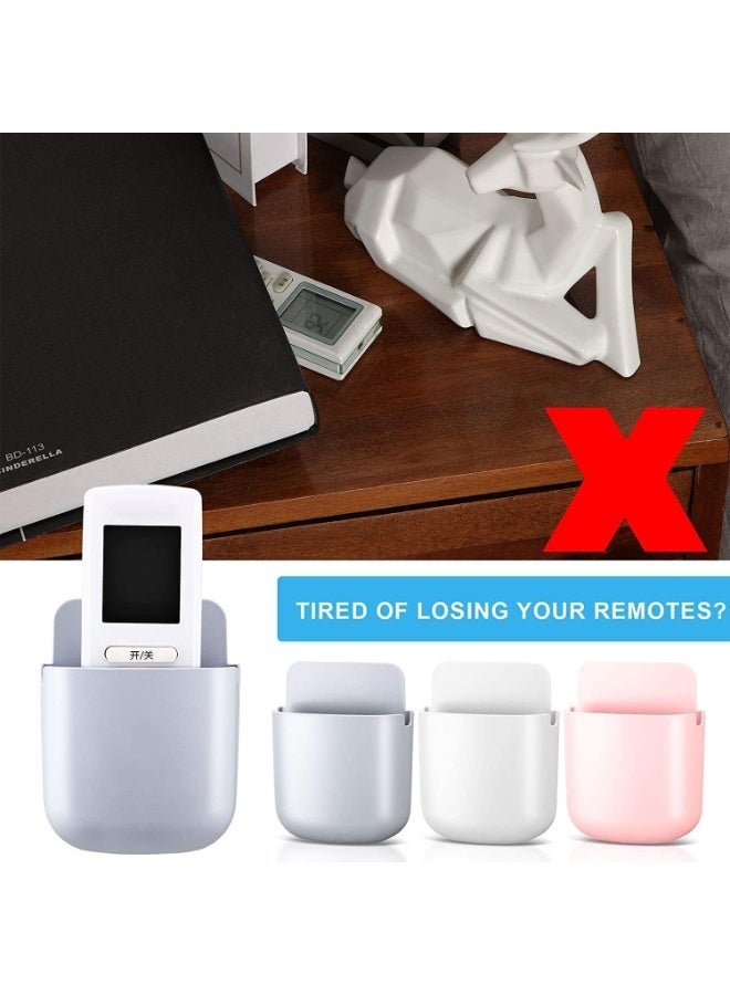 6 Pcs Wall Mounted Remote Control Holders, Self-Adhesive Organizer Box with Charging Hole, No Drill Storage Cubicle for Phone, Remote, Office Supplies, Toothbrush, Home Bedside Wall Decor - Image 4