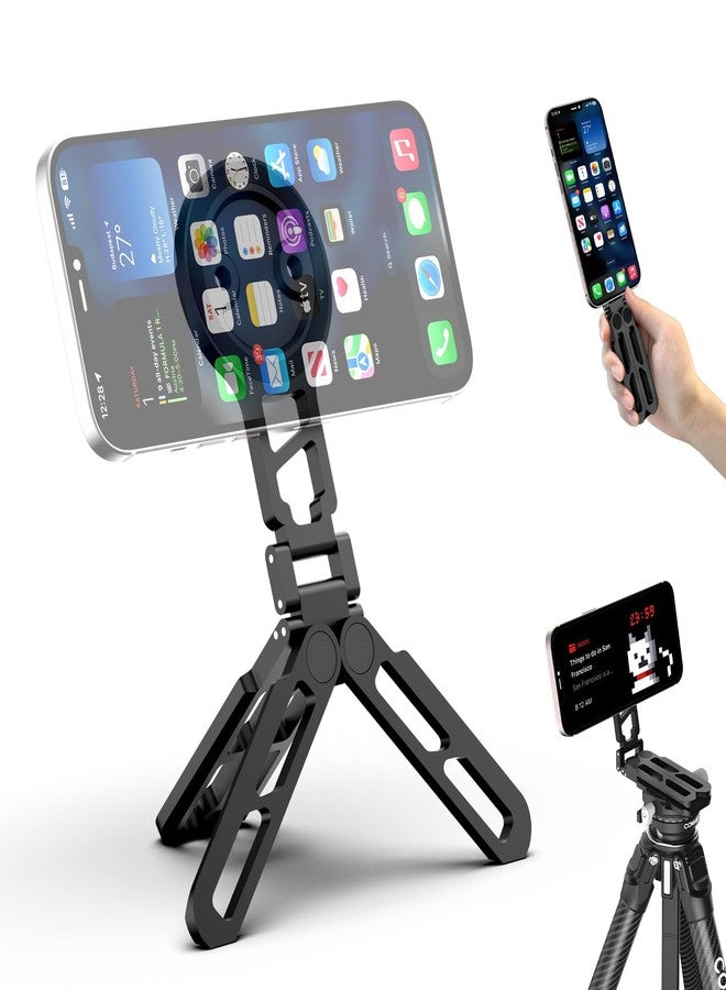 COMAN حامل ثلاثي القوائم مغناطيسي COMAN DP55 للهاتف المحمول، حامل هاتف جيب مغناطيسي قابل للطي مع Arca-Swiss، ثقب برغي 1/4''، قاعدة باردة، متوافق مع Magsafe لهواتف iPhone 16/15/14/13/12 - Image 1